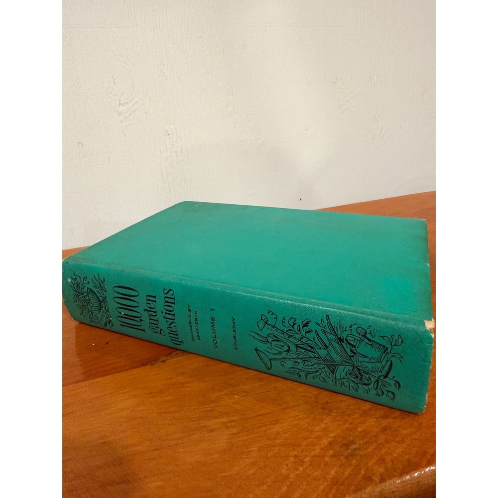 Vintage 1959 10000 Garden Questions Answered by 20 Experts Vol 1 Doubleday Teal